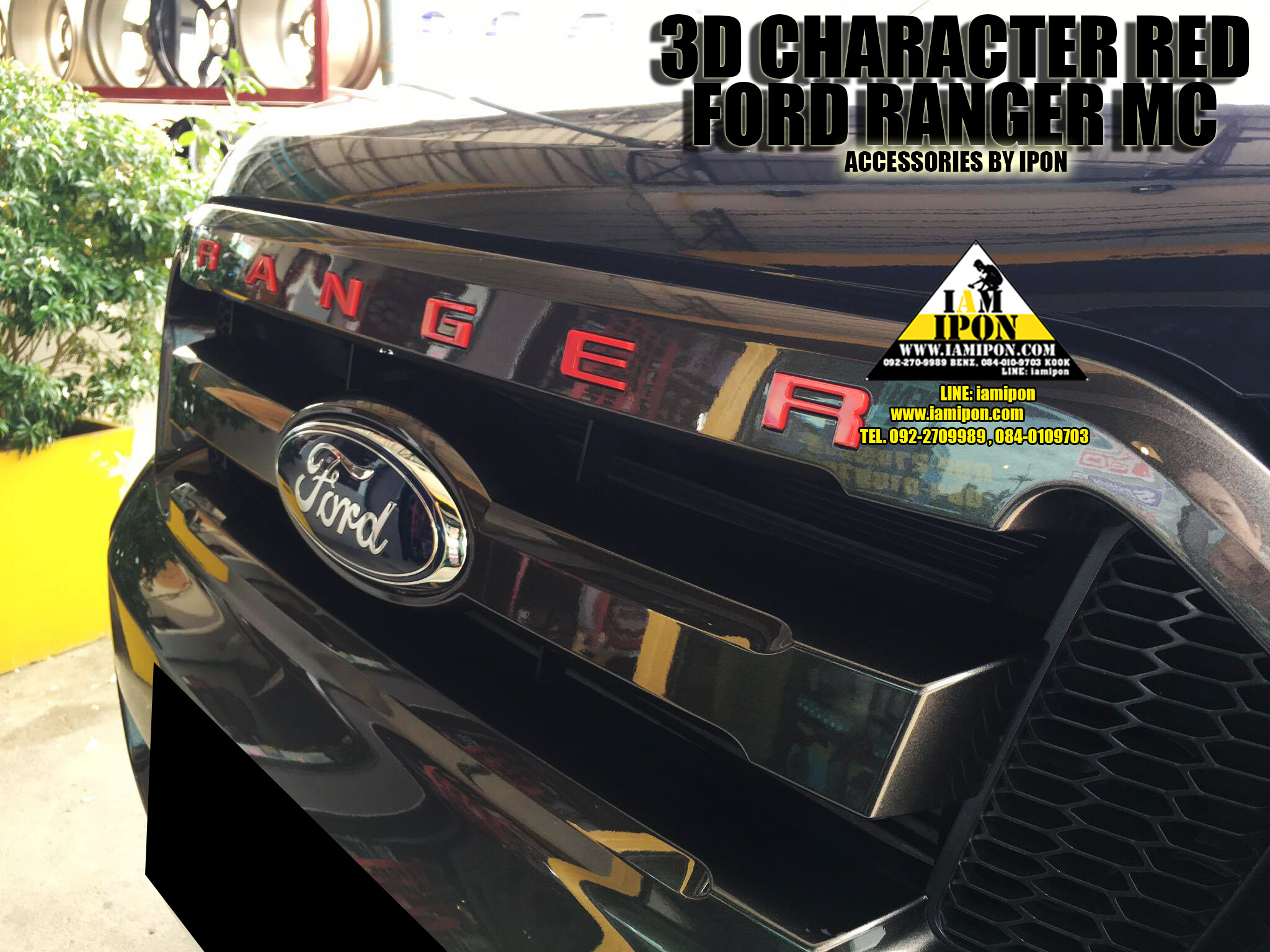 3D CHARACTER FRONT GRILL FORD RANGER MC ตัวหนังสือติดกระจังหน้าฟอร์ดเรนเจอร์ MC