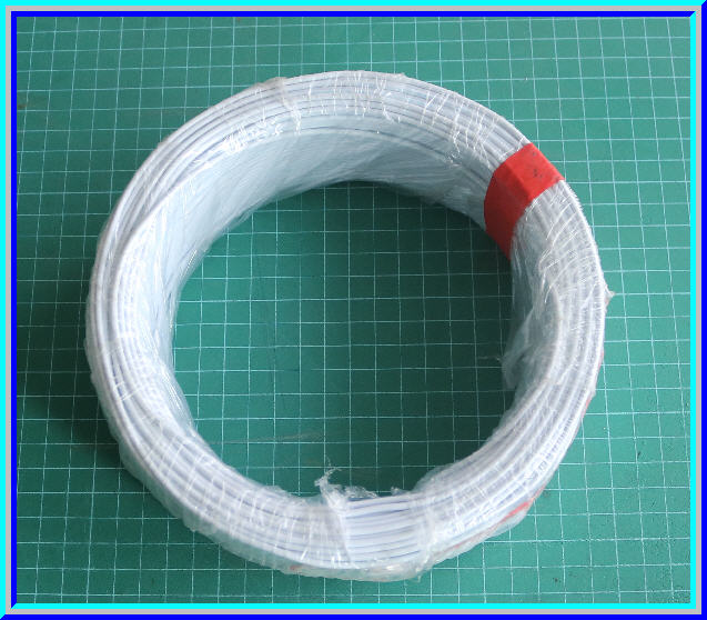 1x สายไฟสีขาวแบบอ่อน ขนาด 1x0.5 ตร.มม.