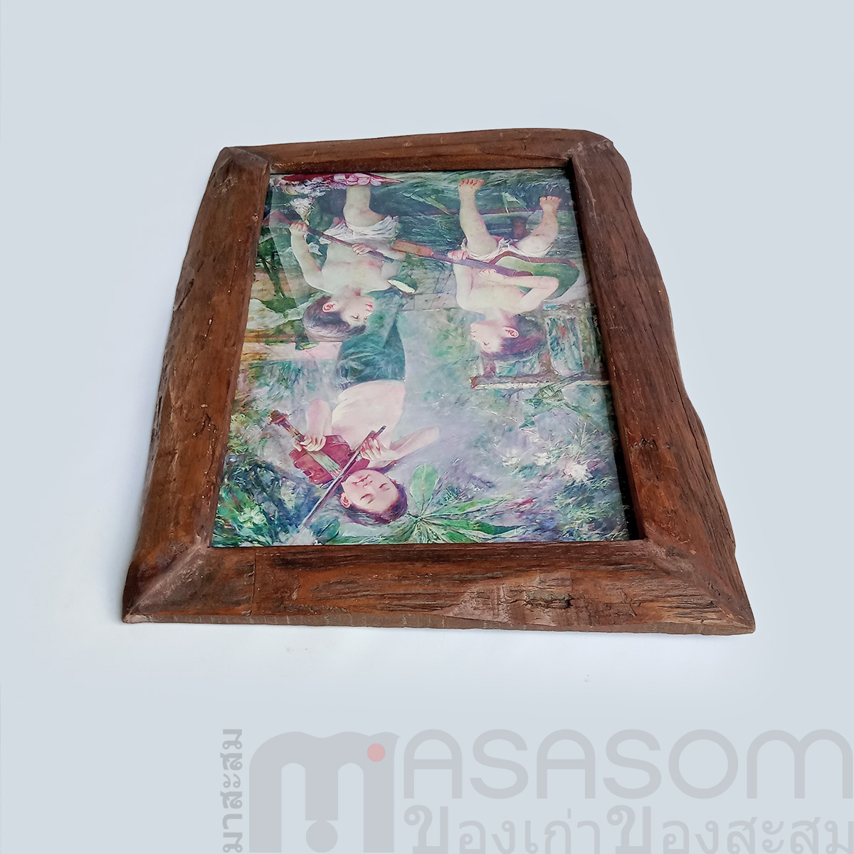 กรอบรูปไม้เก่ารูปเด็ก