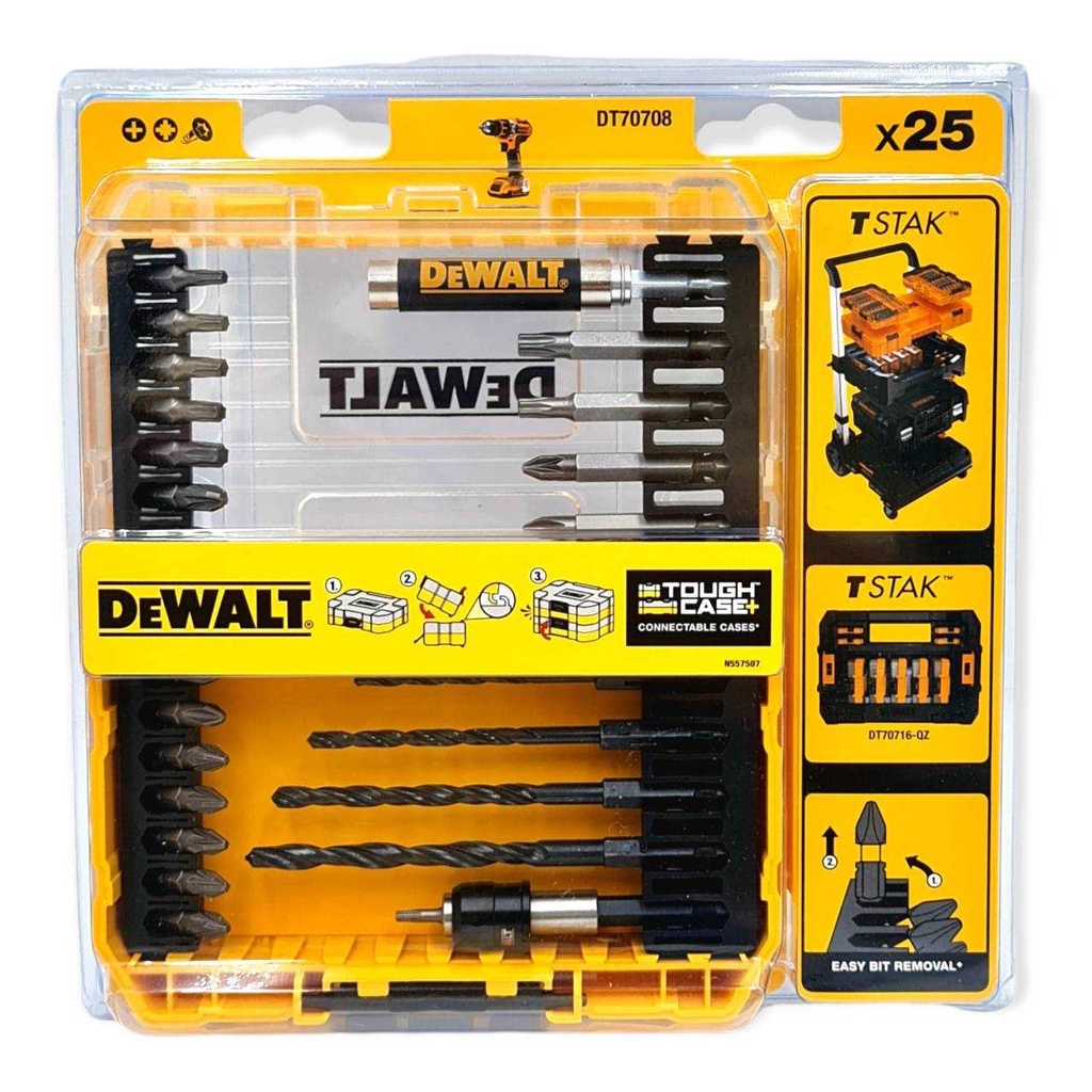 ชุดดอกไขควง 25 ชิ้น DT70708 DEWALT