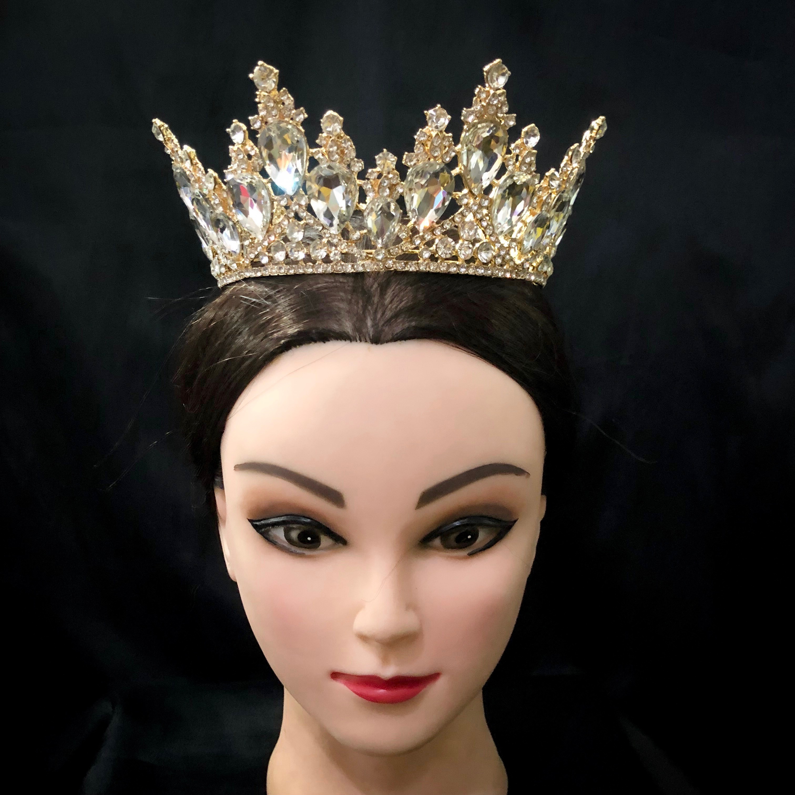 (พร้อมส่ง) มงกุฏ 049 ทอง มงกุฎนางงาม มงกุฎประกวด งานดี เกรดพรีเมี่ยม จัดส่งจากไทย ไม่ต้องรอนาน