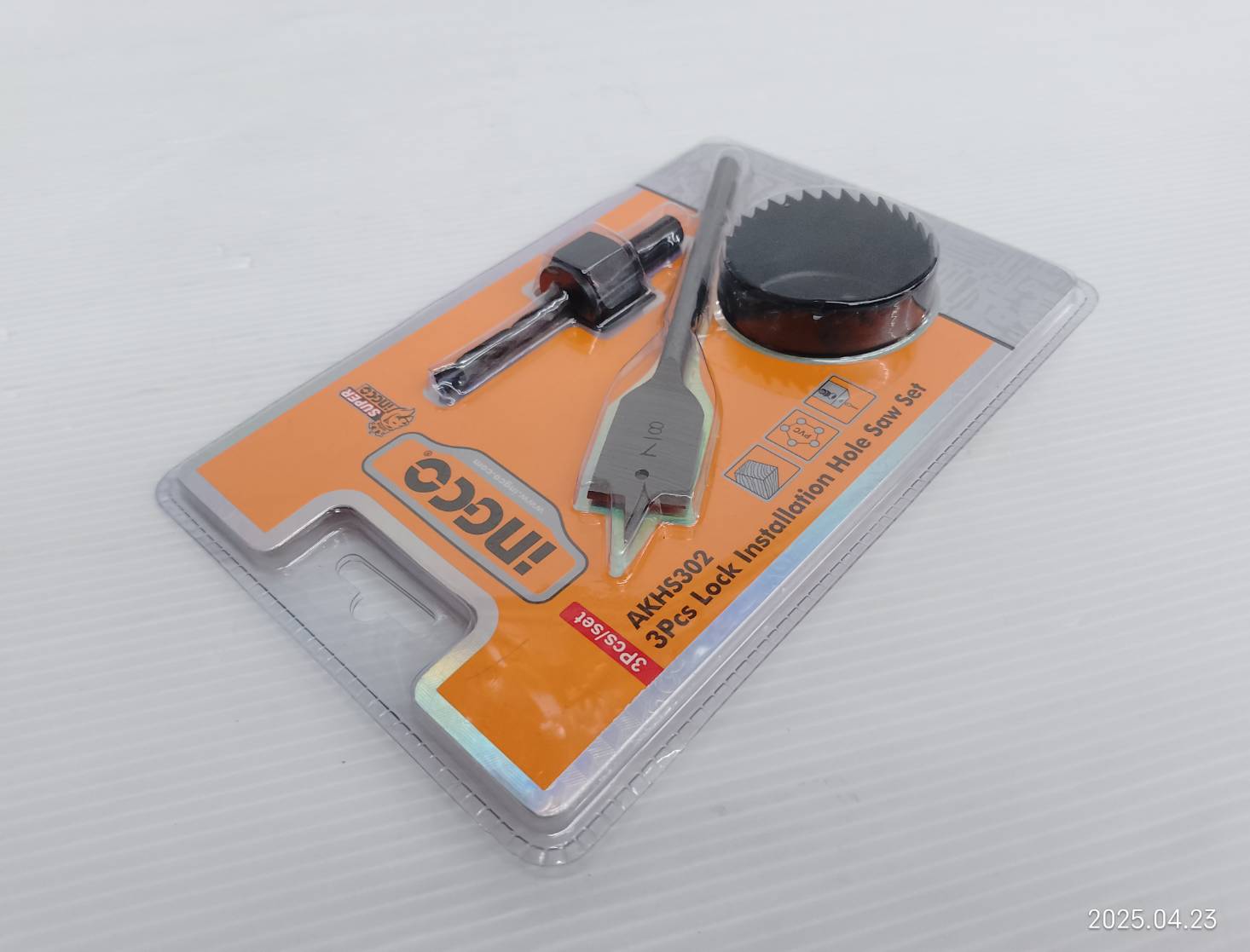 INGCO ชุดดอกเจาะ พร้อมตัวล็อค (3 ชิ้น/ชุด) รุ่น AKHS302