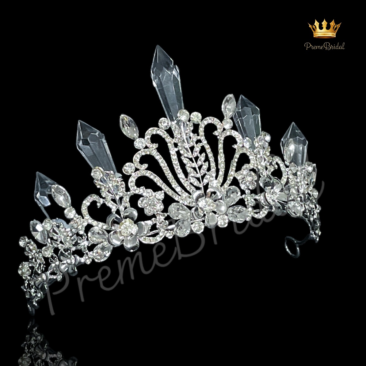 (พร้อมส่ง) เทียร่า 420 มงกุฎคริสตัล ครึ่งหัว งานสวย ปราณีต QCเพชรทุกเม็ด สินค้าพร้อมส่งจากไทย