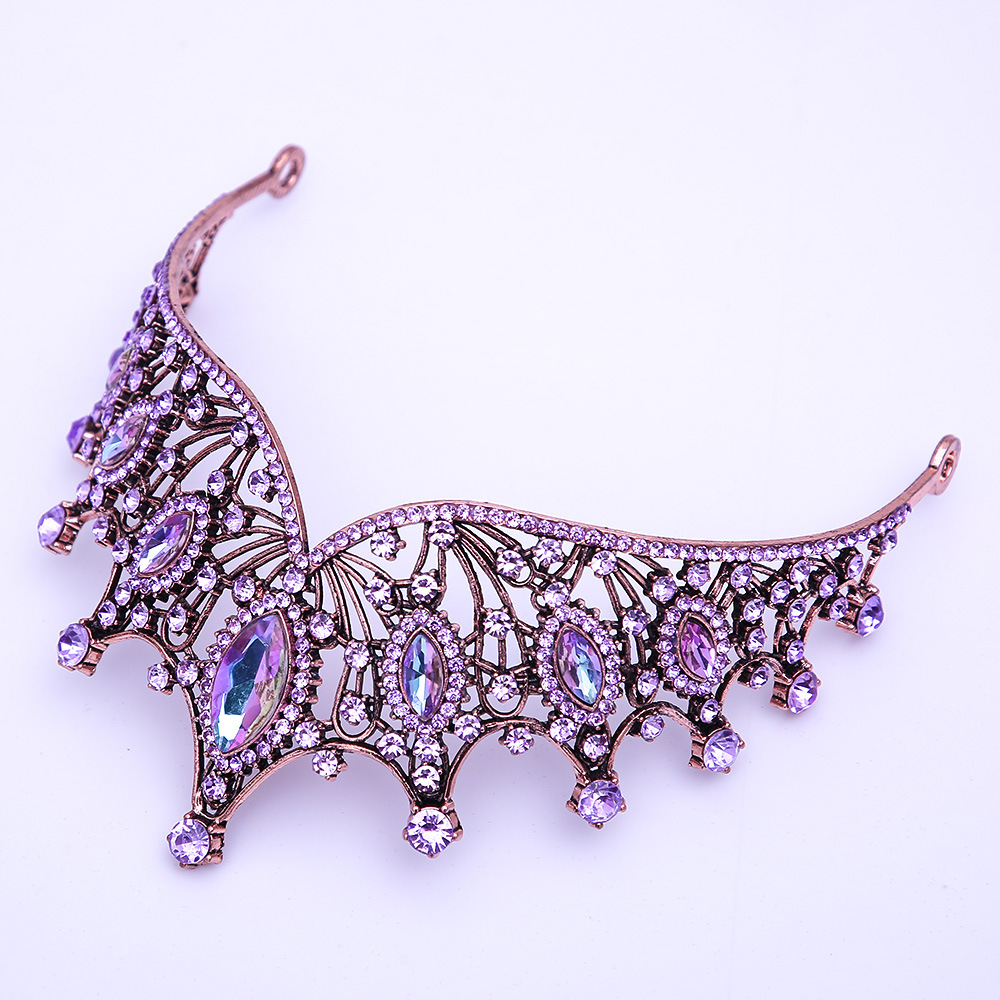 (พร้อมส่ง) เทียร่า 303 สีม่วง all new มงกุฎนางงาม งานสวย ปราณีต QCเพชรทุกเม็ด สินค้าพร้อมส่งจากไทย