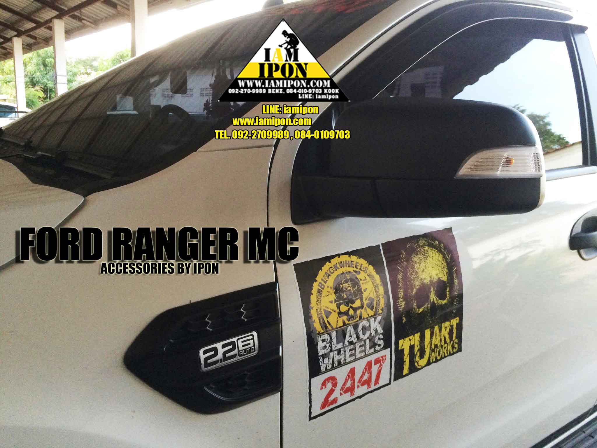 WING MIROR FORD RANGER T6-MC FLATBLACK ครอบกระจกมองข้างดำด้านฟอร์ดเรนเจอร์ T6-MC