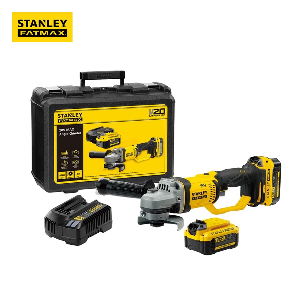 เครื่องเจียร4" 20V SCG400M2K STANLEY ครบชุด