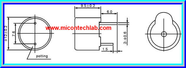 1x Active Buzzer Alarm Beep Sound 5Vdc