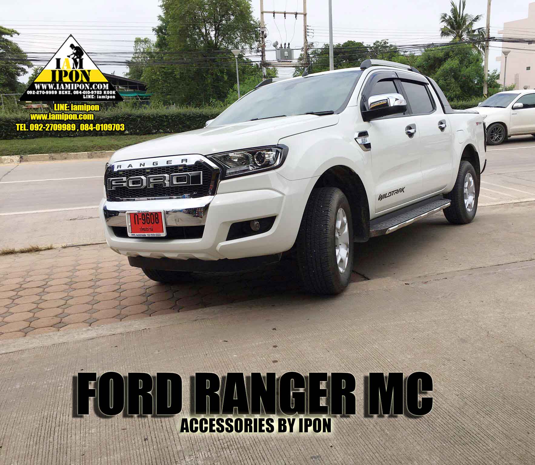 FRONT GRILL BLACK&WHITE I2 FORD RANGER MC กระจังหน้าดำขอบขาว I2 ฟอร์ดเรนเจอร์ MC