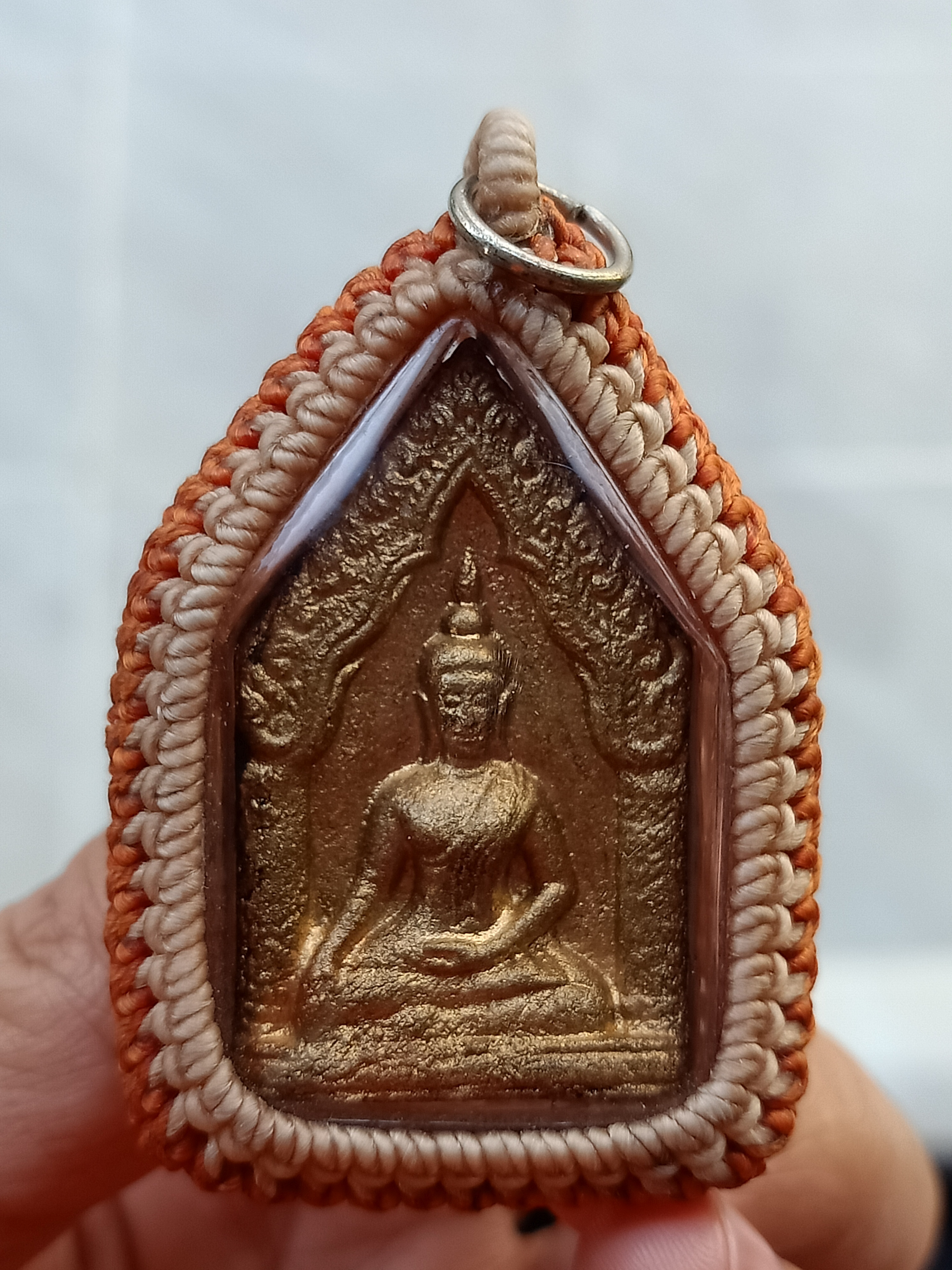พระขุนแผนหน้าทอง มหาเสน่ห์ หลังตะกรุดเงิน เลี่ยมกันน้ำถักเชือกเทียน มหาเสน่ห์เมตตาสูงสุดๆ