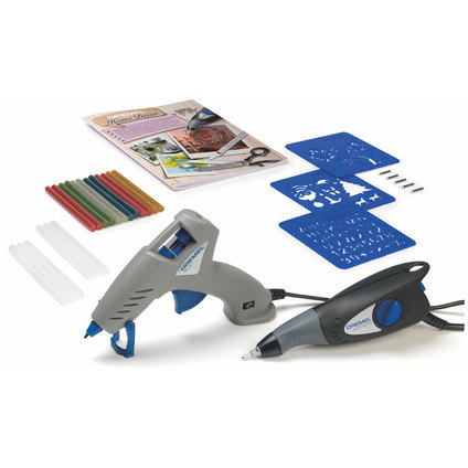 Dremel ชุดเซ็ท G290 เครื่องแกะสลักเดรเมล 290 และปืนยิงกาวร้อนเดรเมล 930 #F016G290JA