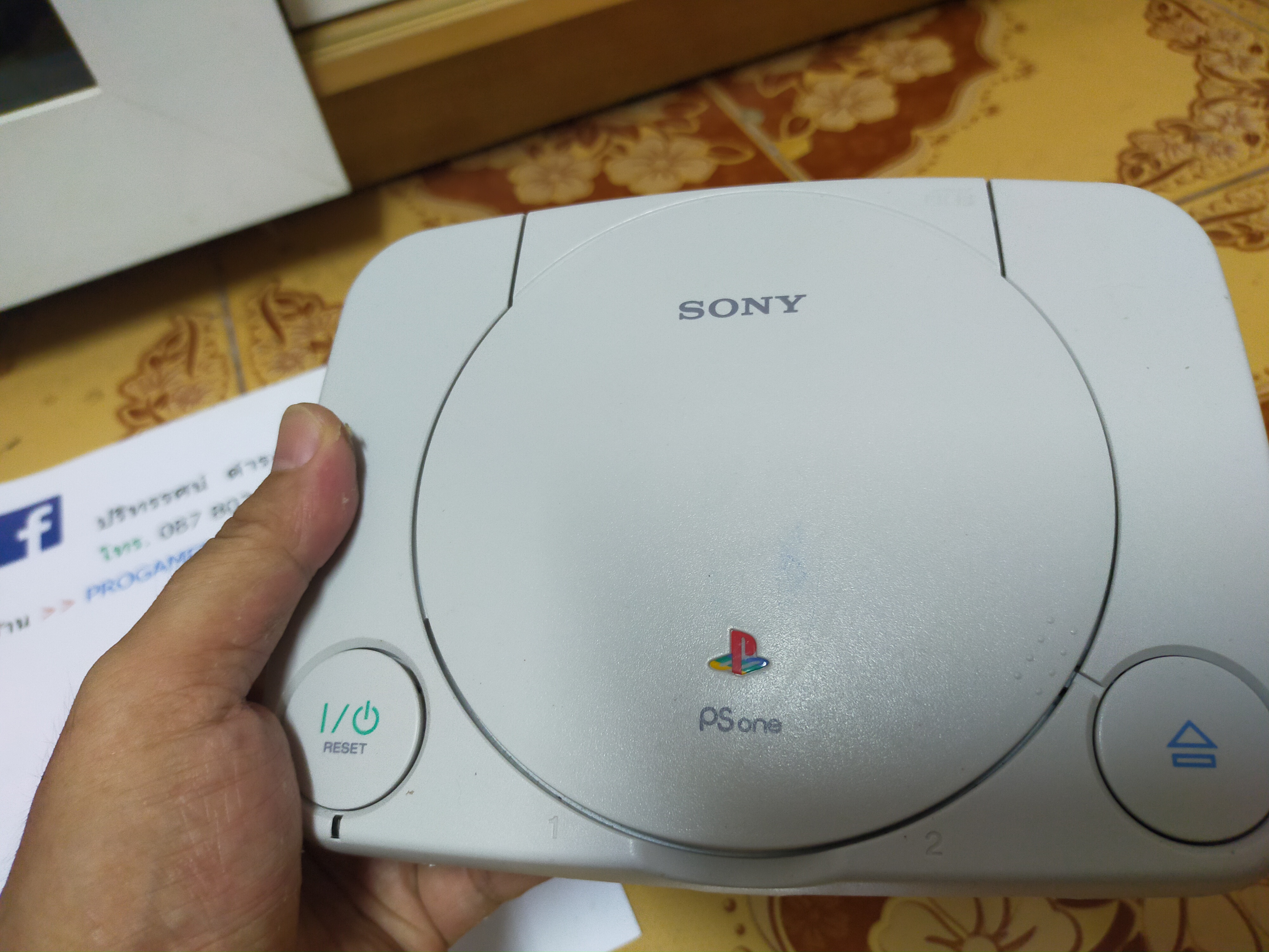 เครื่อง PS1 ตัวเล็ก มือสอง สภาพสวย ใช้งานได้ปกติ อุปกรณ์ครบชุด
