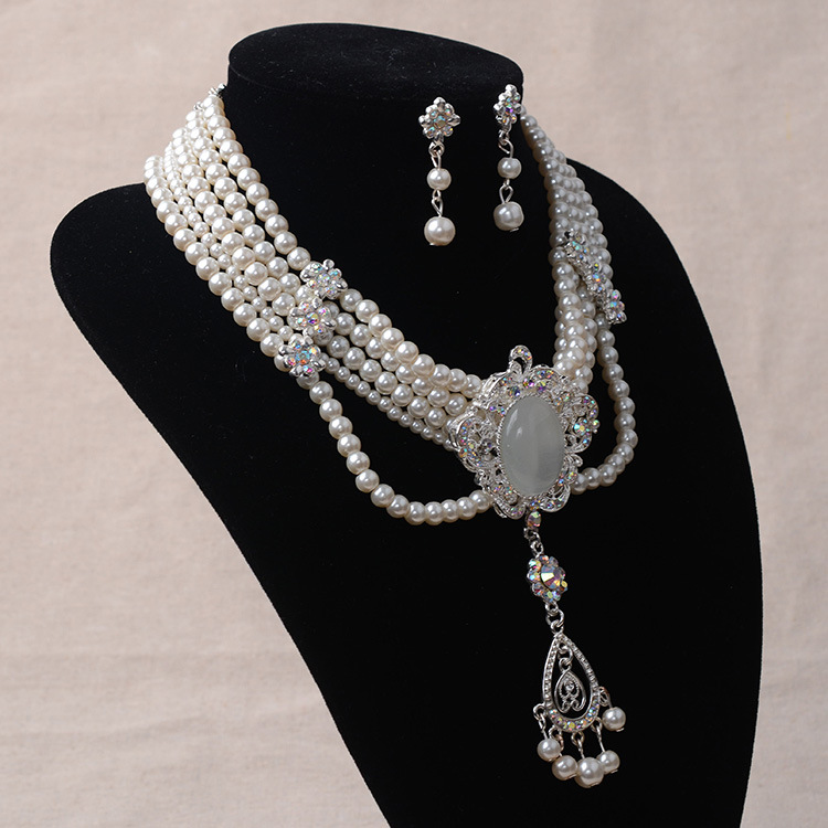 (พร้อมส่ง) สร้อยคอไข่มุก+ต่างหู 019 (หนีบ) ร้านค้าไทย ส่งเร็ว งานสวย เกรดพรีเมี่ยม รีวิวเยอะ