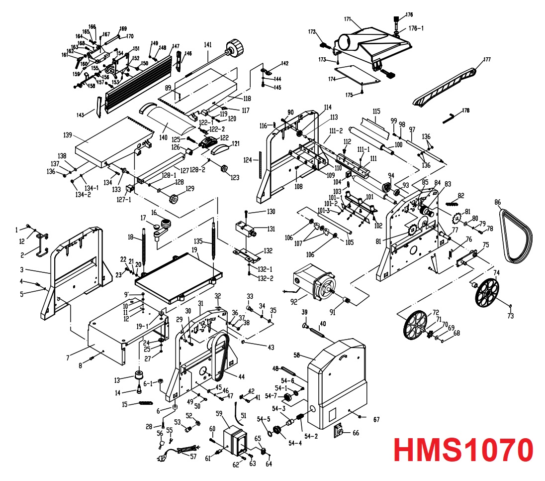 อะไหล่ลูกกลิ้ง HMS1070 SCHEPPACH 3902205007