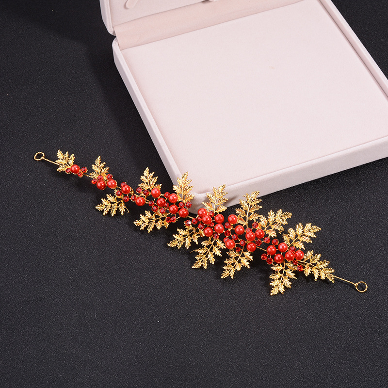 (พร้อมส่ง) ประดับผม-121 สีแดง
