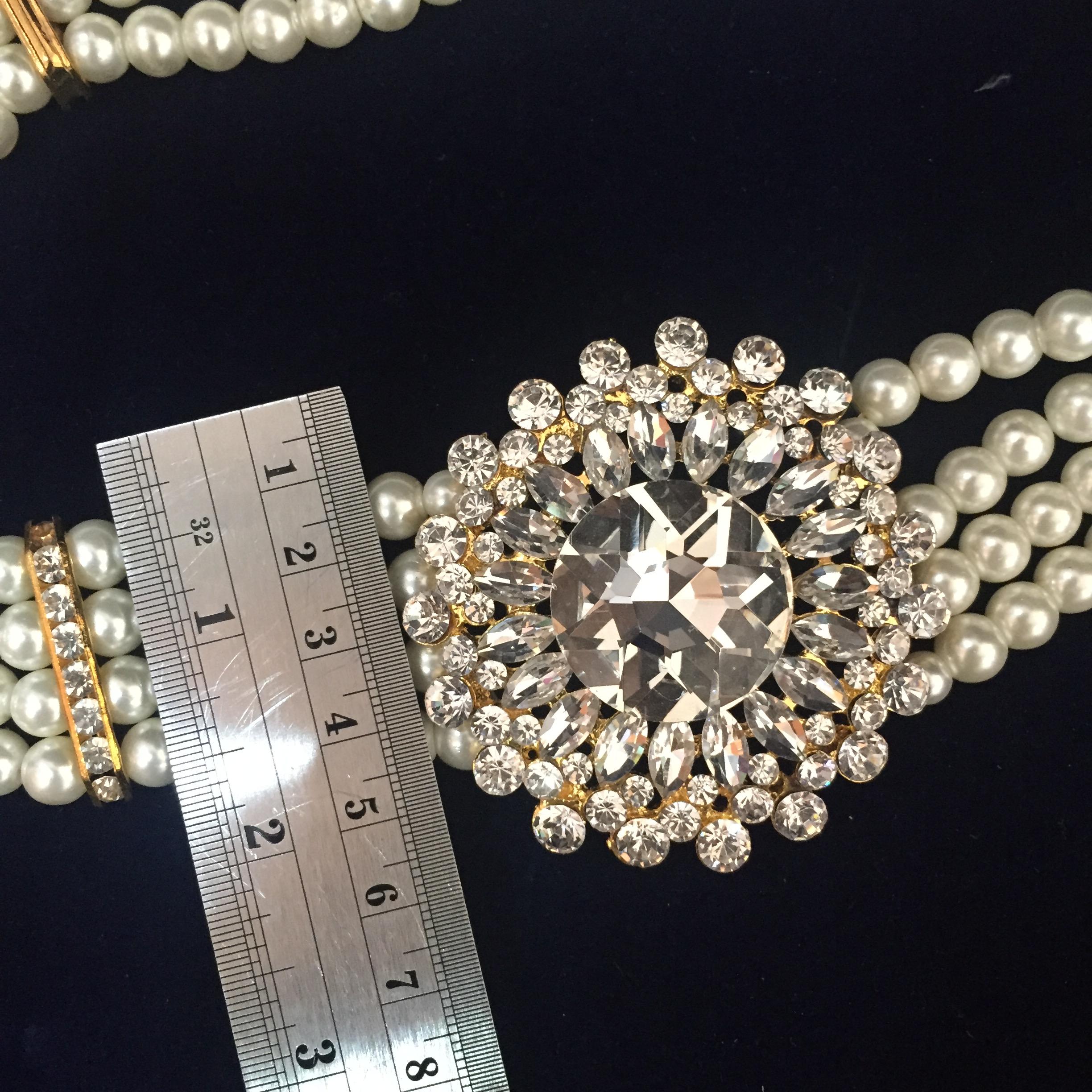 (พร้อมส่ง) เข็มขัดมุก011