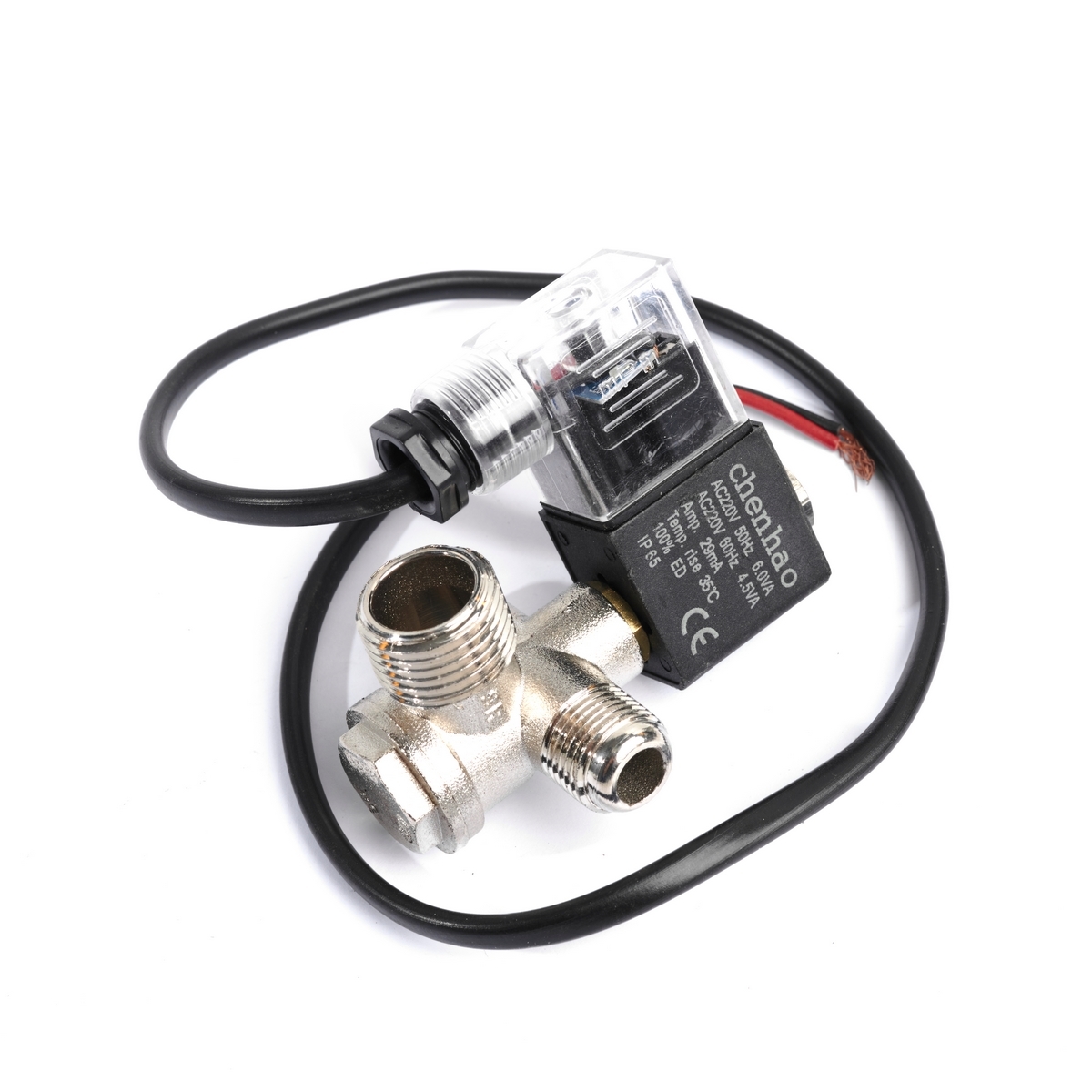 โซลินอยด์วาล์ว+เช็ควาล์ว C2 ปั้มลมออยฟรี