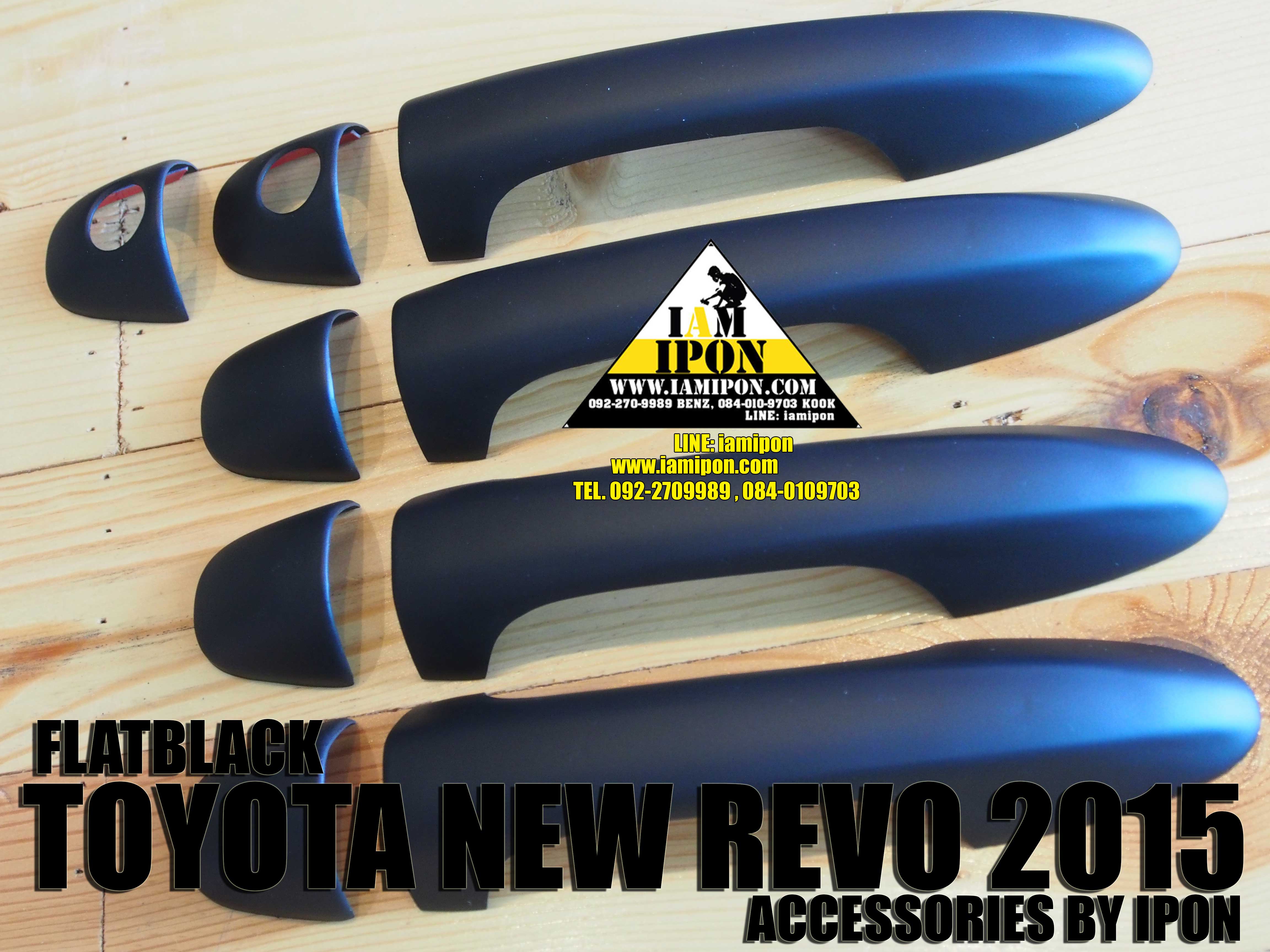 DOOR HANDLE TOYOTA REVO 2015 FLATBLACK ครอบมือจับดำด้านโตโยต้ารีโว่ใหม่ 2015
