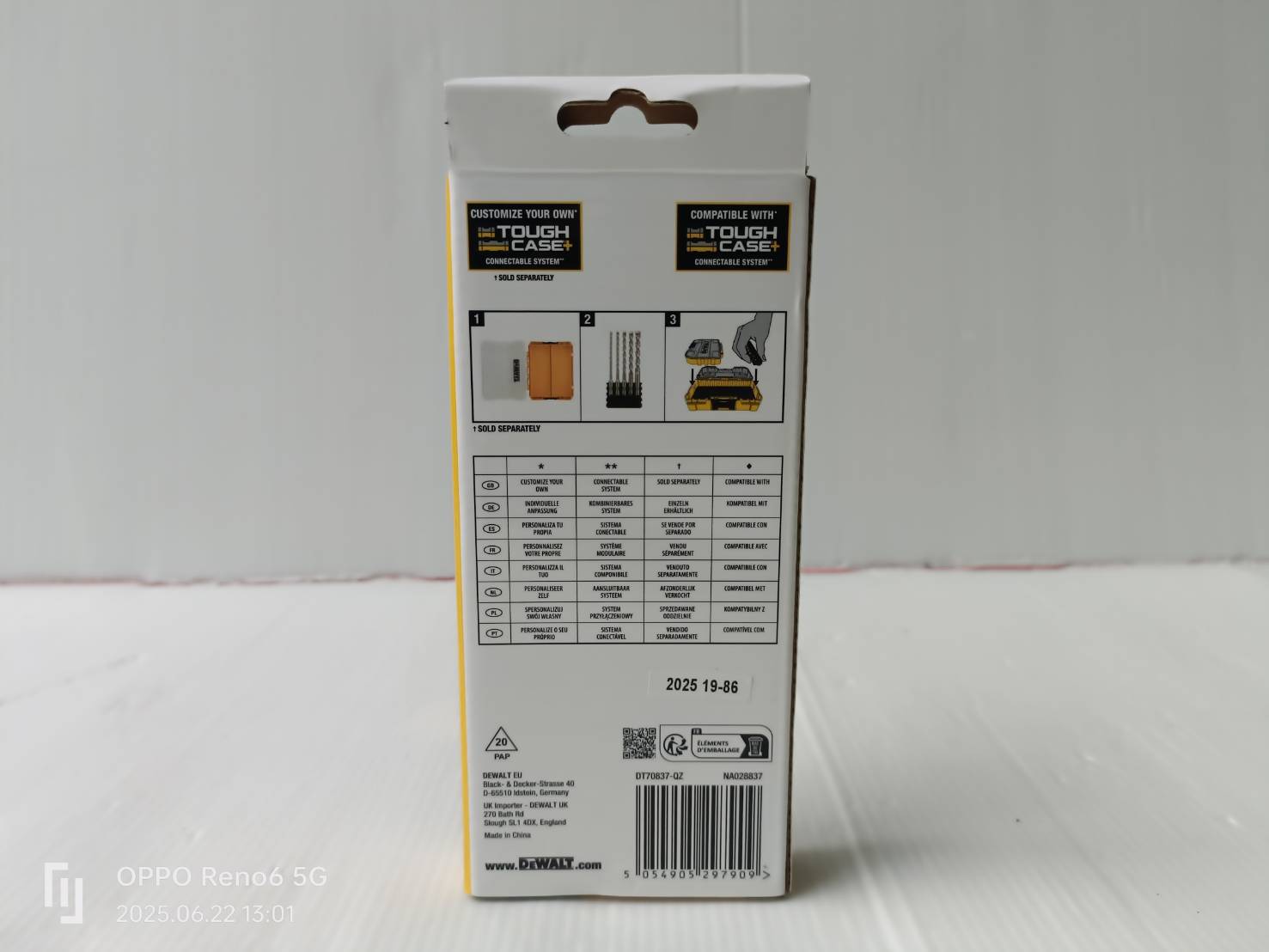 DEWALT รุ่น DCK2213P2TA-B1 ชุดคอมโบ้ไขควงกระแทกและสว่านโรตารี่ไร้สาย