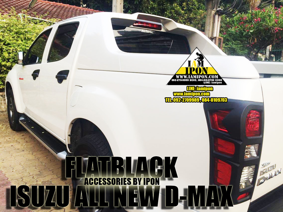 TRAIL LAMP COVER ALL NEW D-MAX 2012 UP FLATBLACK ครอบไฟท้ายดำด้านออนิวดีแมก 2012