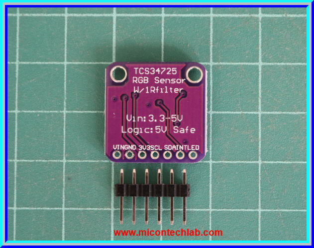 1x เซ็นเซอร์ตรวจวัดสี RGB TCS34725 (RGB Color Sensor)