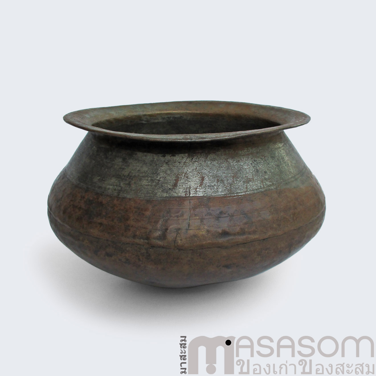 หม้อต้มยาทองเหลืองโบราณ