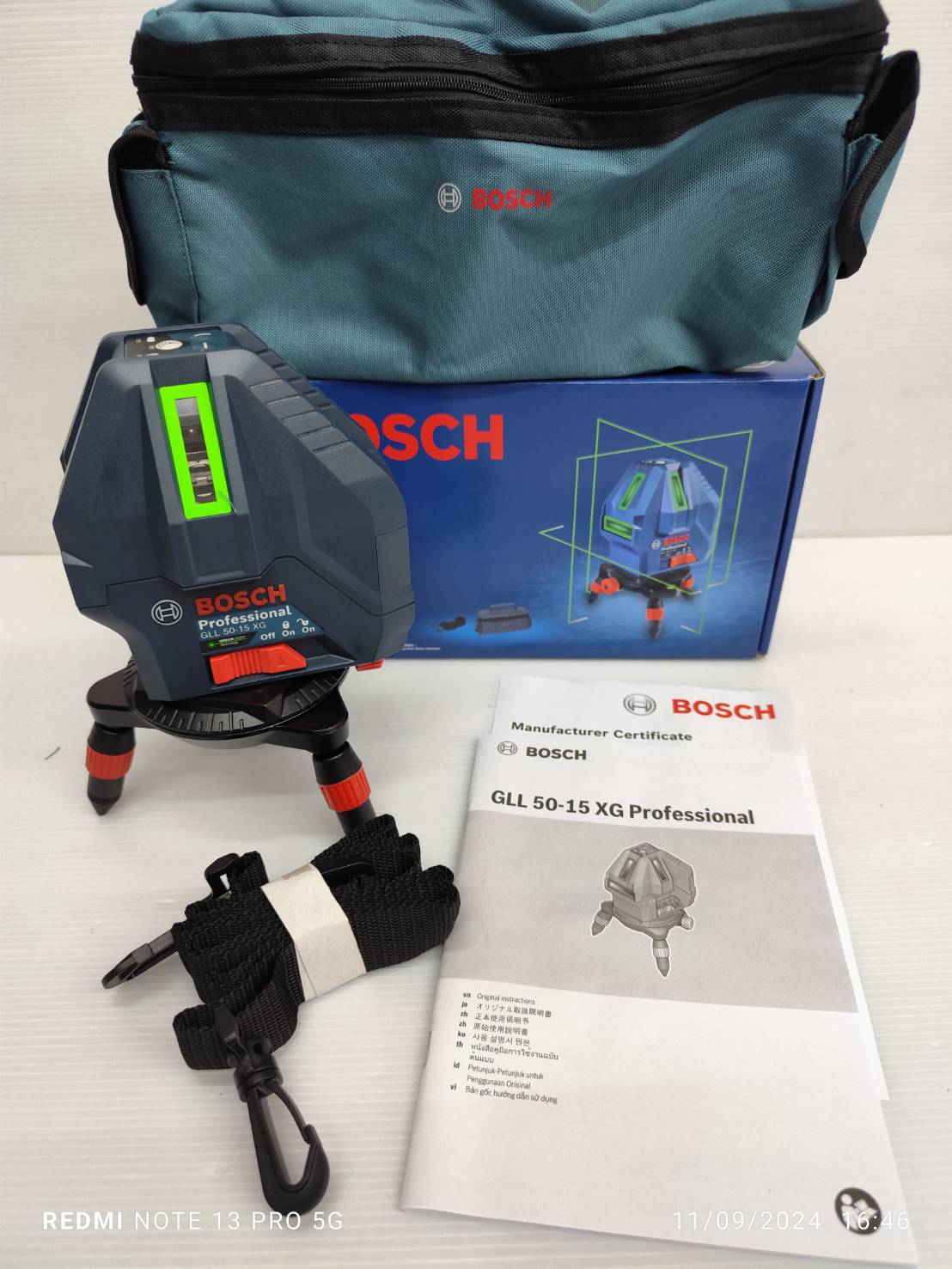 เลเซอร์ระดับ5เส้น แสงเขียว GLL50-15XG BOSCH