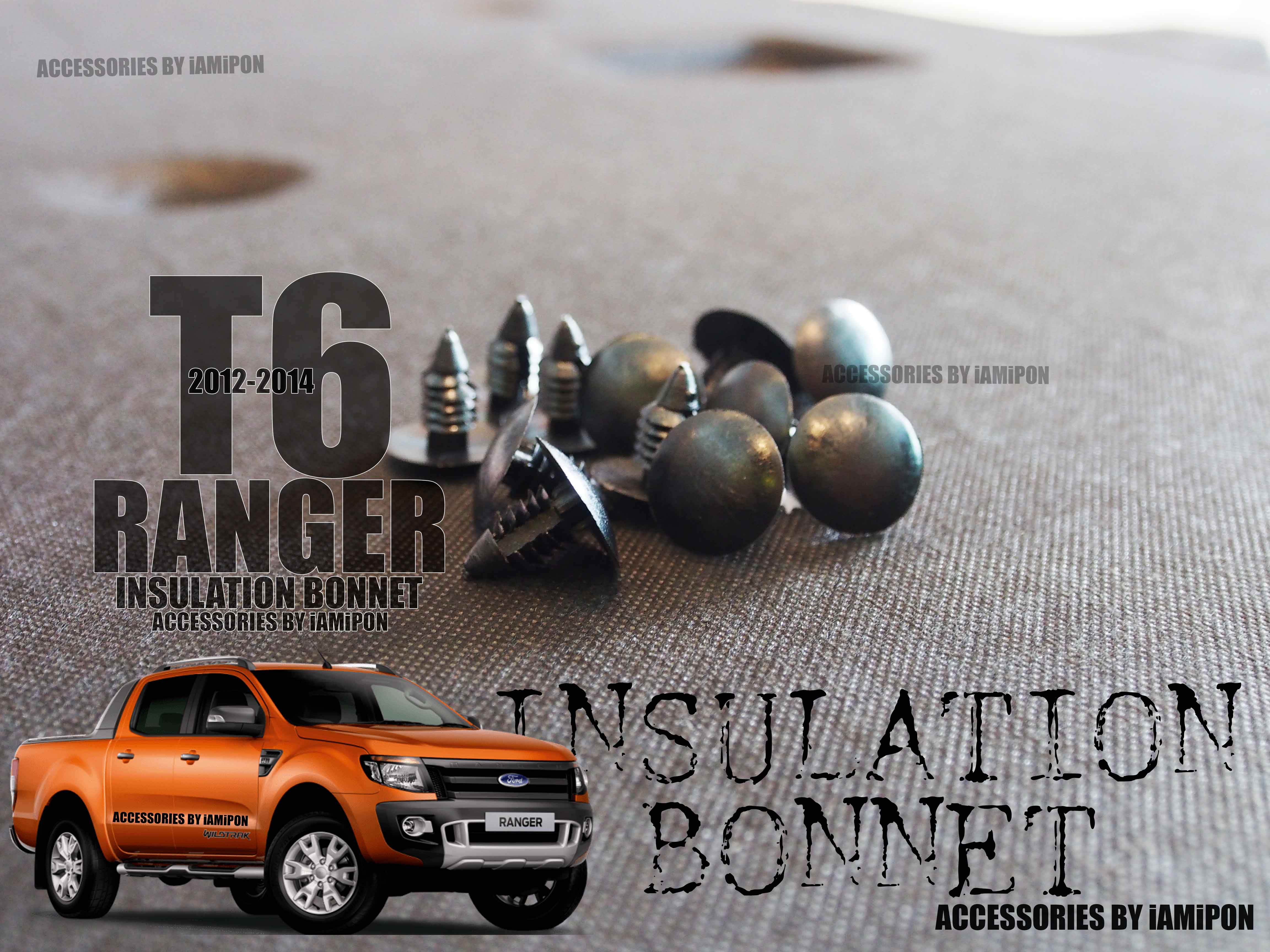 INSULATION BONNET FORD RANGER T6 2012-2014 แผ่นกันความร้อนฟอร์ดเรนเจอร์ T6 2012-2014