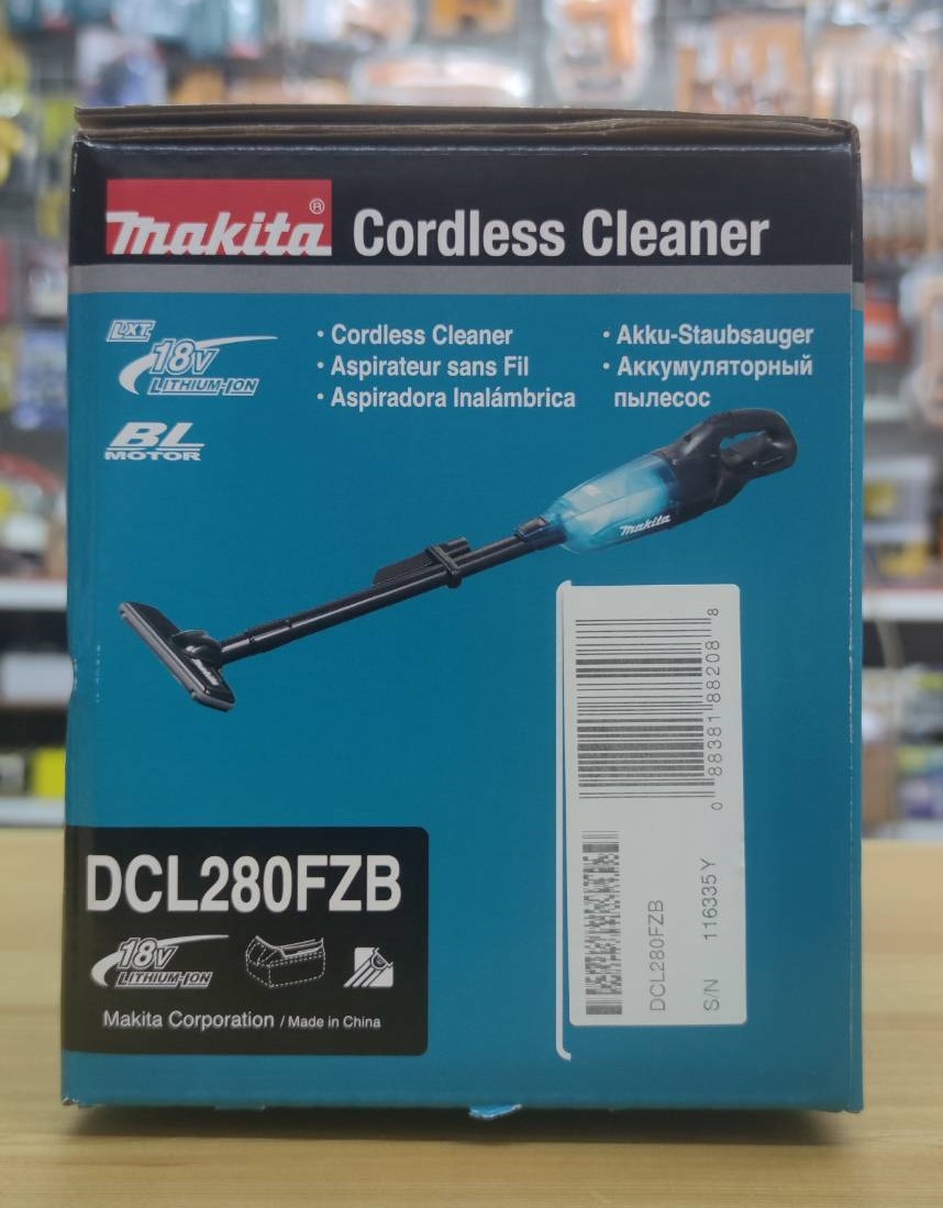 ดูดฝุ่นไร้สาย 18V สีดำ+ใส รุ่น DCL280FZB MAKITA เครื่องเปล่า