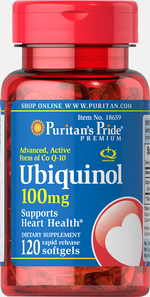 Puritan Ubiquinol 100 mg 120 Rapid Release Softgels