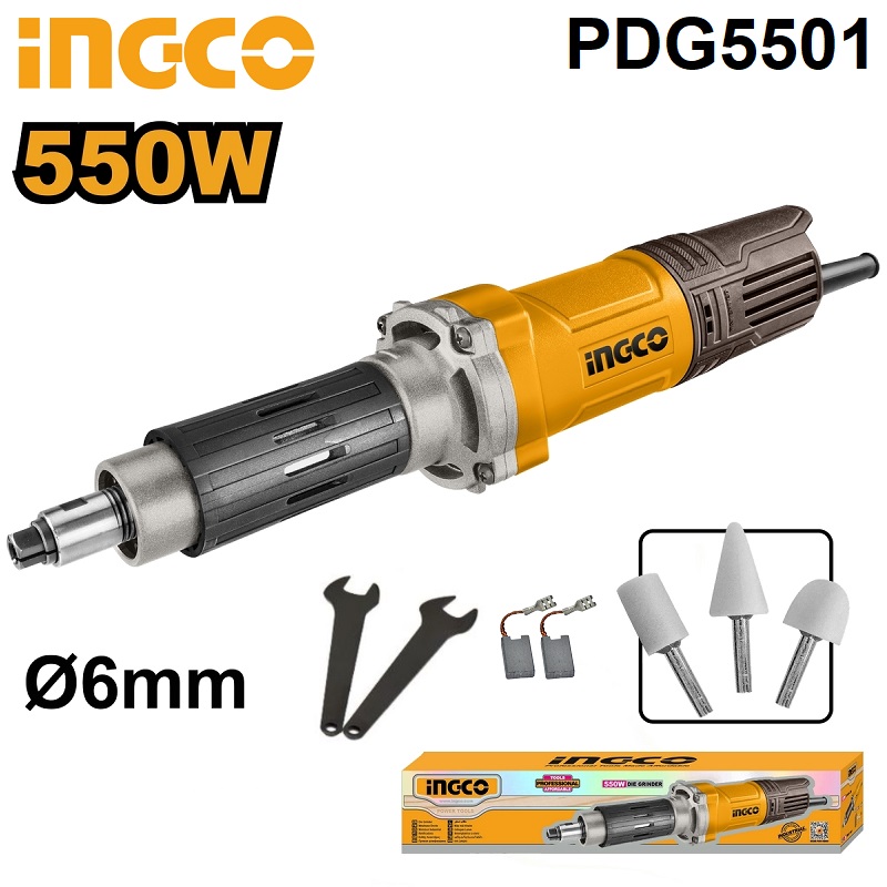 INGCO เครื่องเจียร์คอตรง 550W แกน6 มม. 1/4" รุ่น PDG5501
