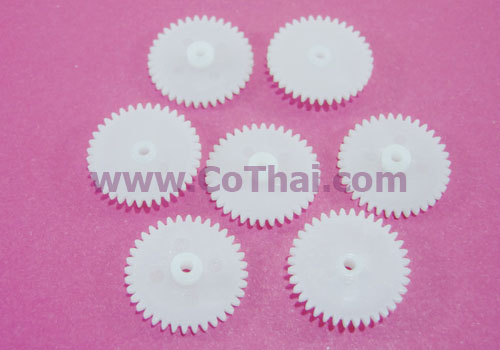 เฟือง พลาสติก สีขาว 36T2A v0.5 3.8(1.4)x19x1.95