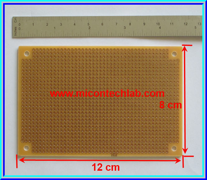 1x แผ่นปริ้นท์พีซีบีไข่ปลา IC2 ขนาด 8x12 ซม(PCB)