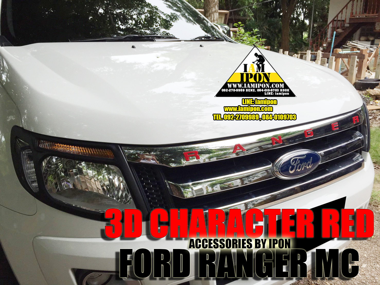 3D CHARACTER FRONT GRILL FORD RANGER MC ตัวหนังสือติดกระจังหน้าฟอร์ดเรนเจอร์ MC