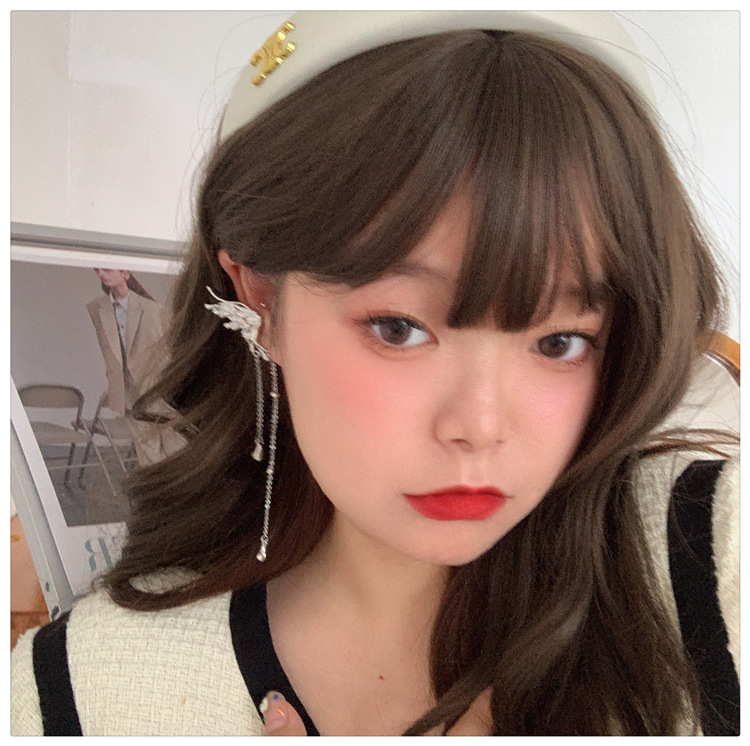 (พร้อมส่ง) EarCuff 007 Angel wings เมทัลลิคพู่ยาว ได้ทั้งคู่ ไม่ต้องเจาะหู ร้านคนไทย คุยง่าย ส่งเร็ว