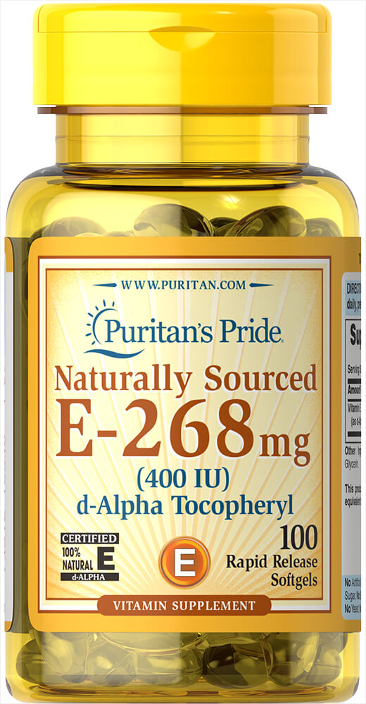 Puritan Vitamin E-400 IU 100% Natural 100 Softgels