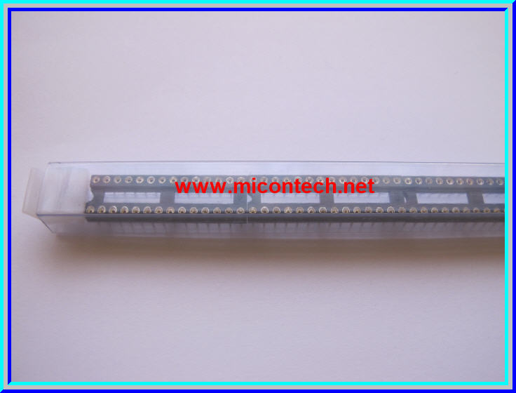 1x IC Socket Round Turned Pin Type Socket 28 pins 7.62mm/0.3 inch Pitch 2.54mm