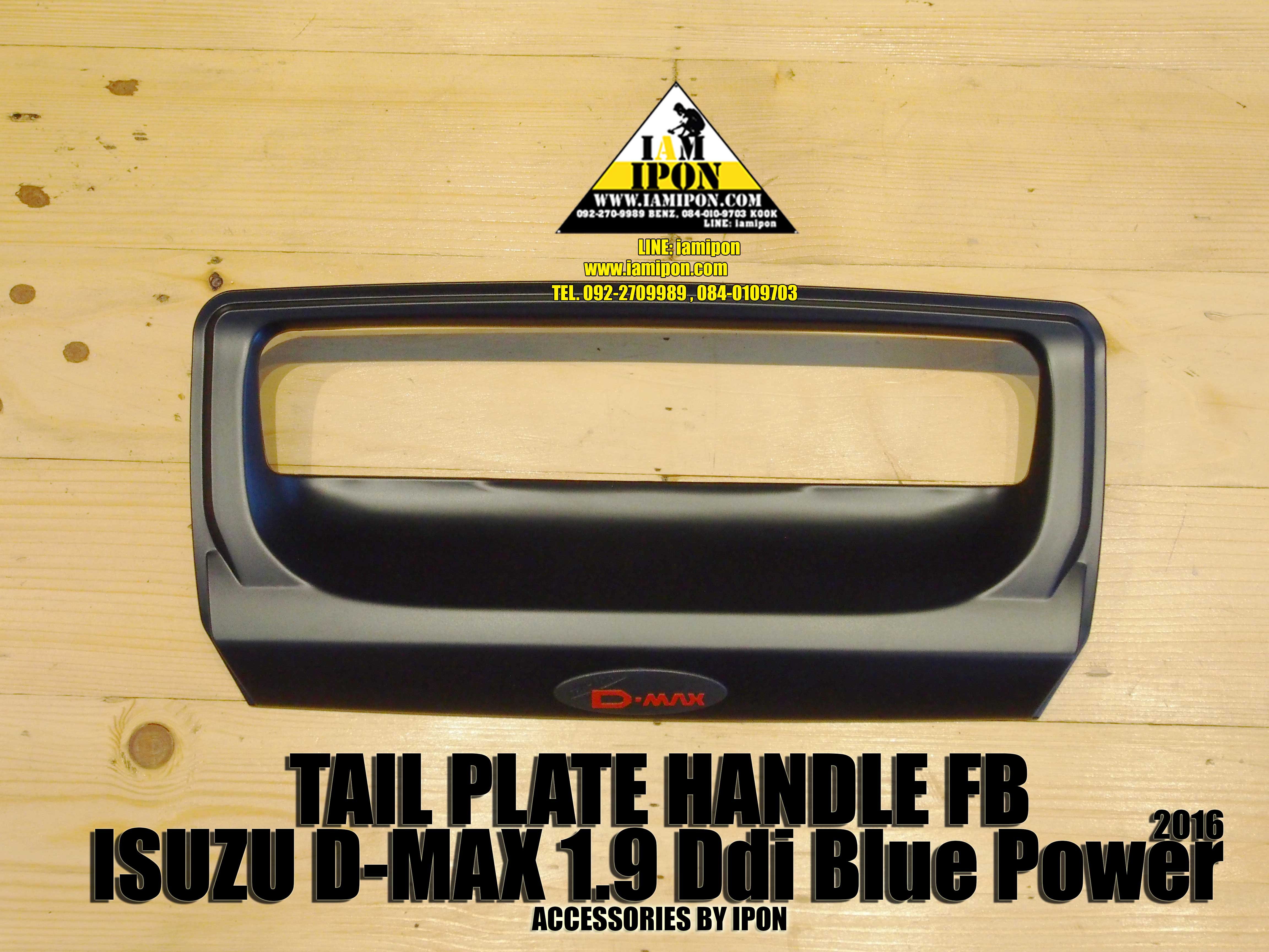 TAIL PLATE HANDLE COVER ALL NEW D-MAX 1.9 Ddi Blue Power FLATBLACK 2016 เบ้ารองมือเปิดฝาท้ายดำด้านออนิวดีแม็ก 1.9 Ddi Blue Power 2016