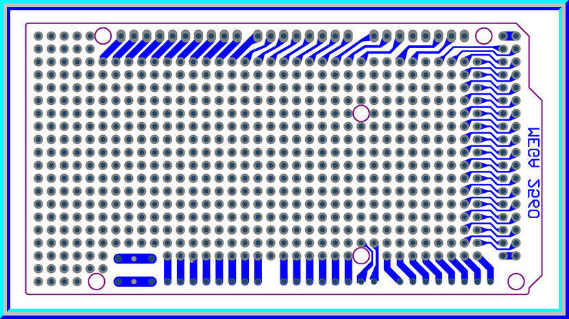 1x MEGA2560 Prototype Shield PCB for Arduino MEGA 2560 Circuits