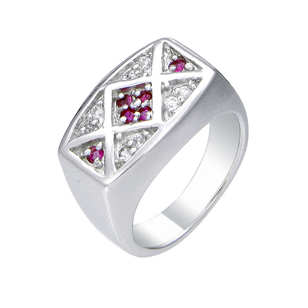 แหวนเงิน ประดับเพชร CZ แหวนทรงสี่เหลี่ยม ฝังเพชรแบบจิกไข่ปลา ดีไซน์เก๋ ออกแบบได้ล้ำสวยเวอร์เริ๊ดๆ งานโดดเด่นไม่เหมือนใคร สยบคนรอบข้างแบบชิวๆ กันไปเลยค่ะ