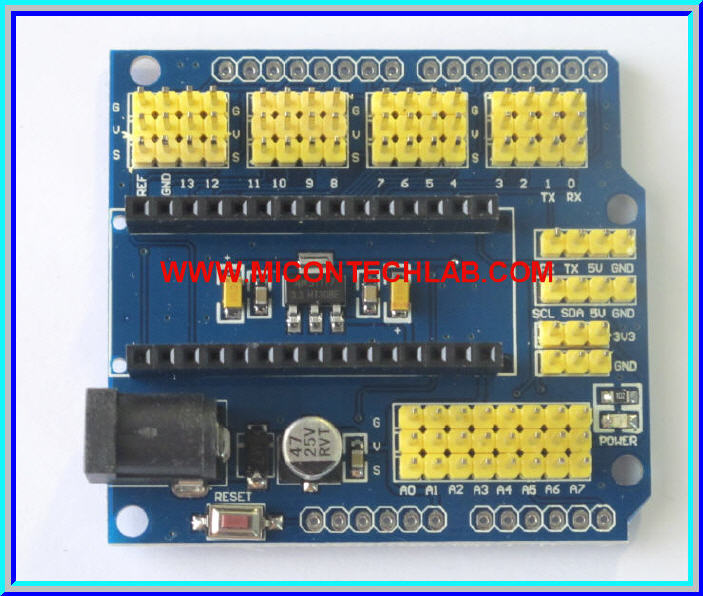 1x บอร์ดชีลด์ขยายขา Nano I/O Expansion สำหรับเสียบบอร์ด Nano