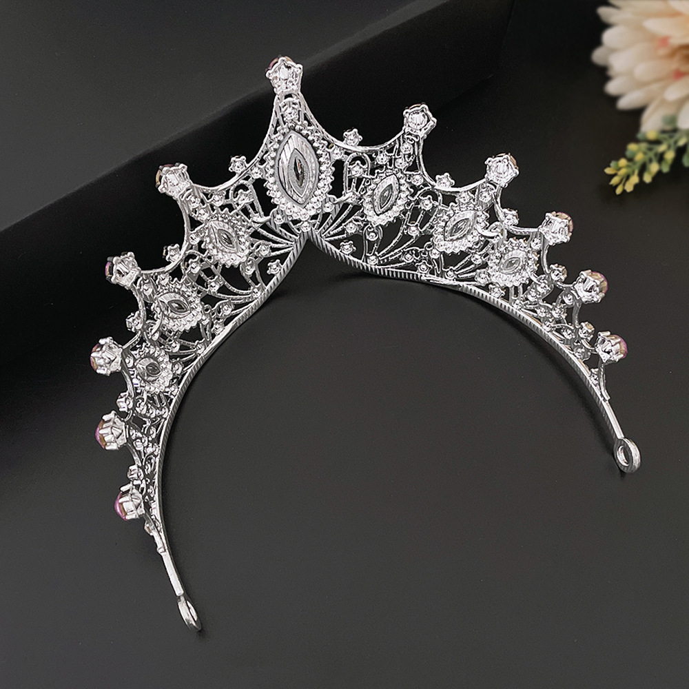 (พร้อมส่ง) เทียร่า 303 สีม่วง มงกุฎนางงาม งานสวย ปราณีต QCเพชรทุกเม็ด สินค้าพร้อมส่งจากไทย