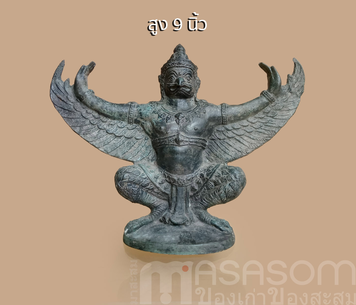 ครุฑทองเหลืองหน้าตัก 6 นิ้ว