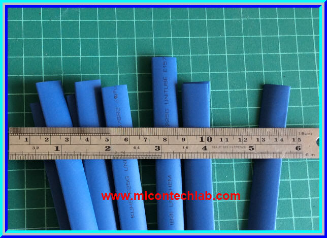 1x Heat Shrink Tube 8.0mm Blue Color Length 1 meter (ท่อหด 8.0มม )
