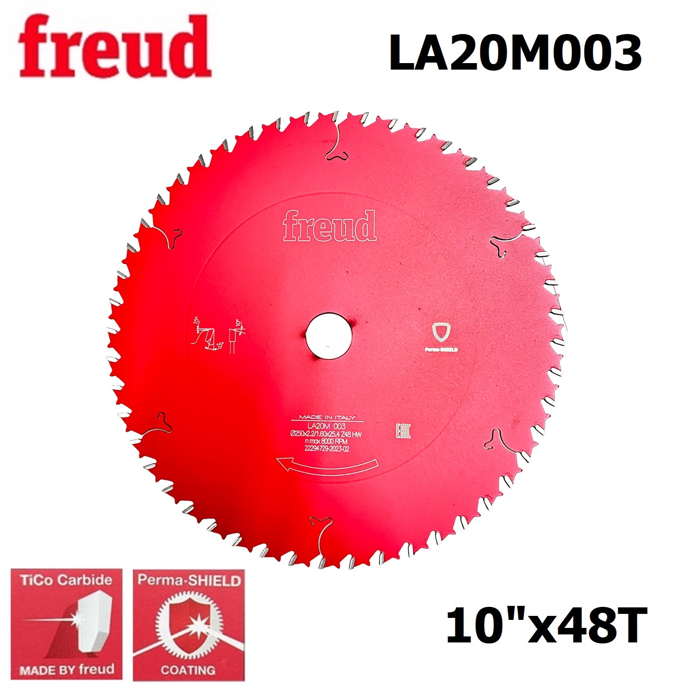 Freud LA20M 003 (ฟรอยด์) ใบเลื่อยวงเดือน 10"X48T