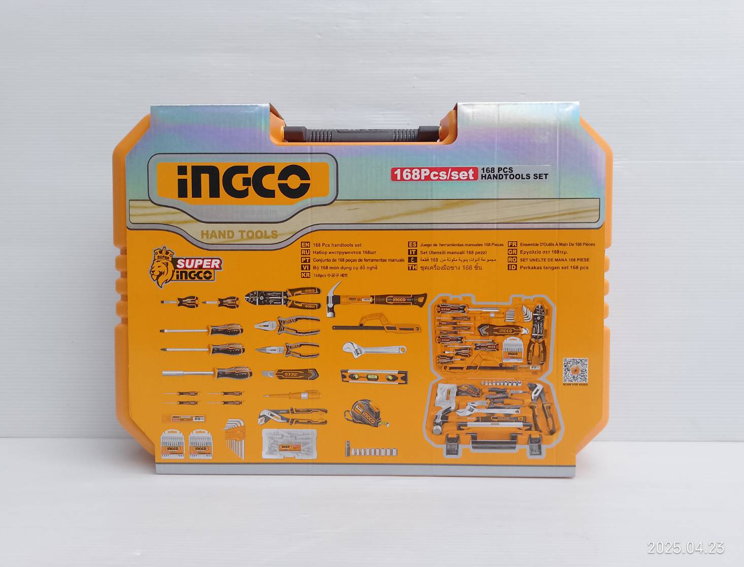 INGCO ชุดเครื่องมือช่าง 168 ชิ้น รุ่น HKTHP21681