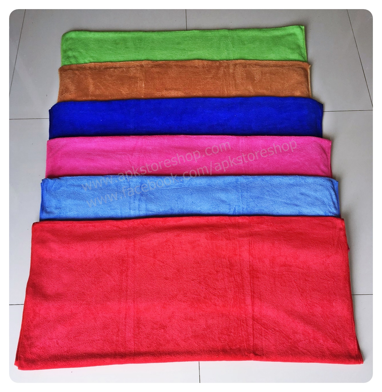 ขายส่ง ผ้าเช็ดตัวนาโน จัมโบ้ สีพื้น (แบบหนา) ส่ง 63 บาท