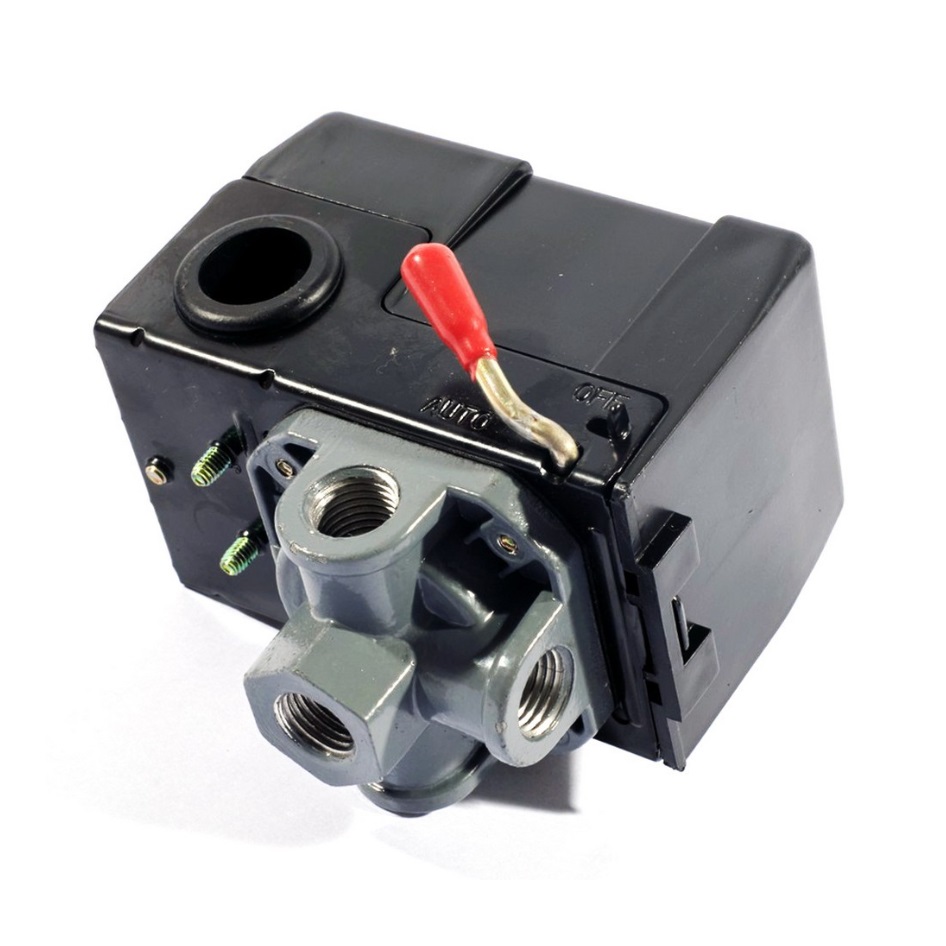 POLO สวิตช์ควบคุมแรงดัน ระบบลม (4 WAY) รุ่น PC-6-4 ช่วงแรงดัน 20-175 PSI ใช้งานสำหรับปั๊มลม (โปโล)