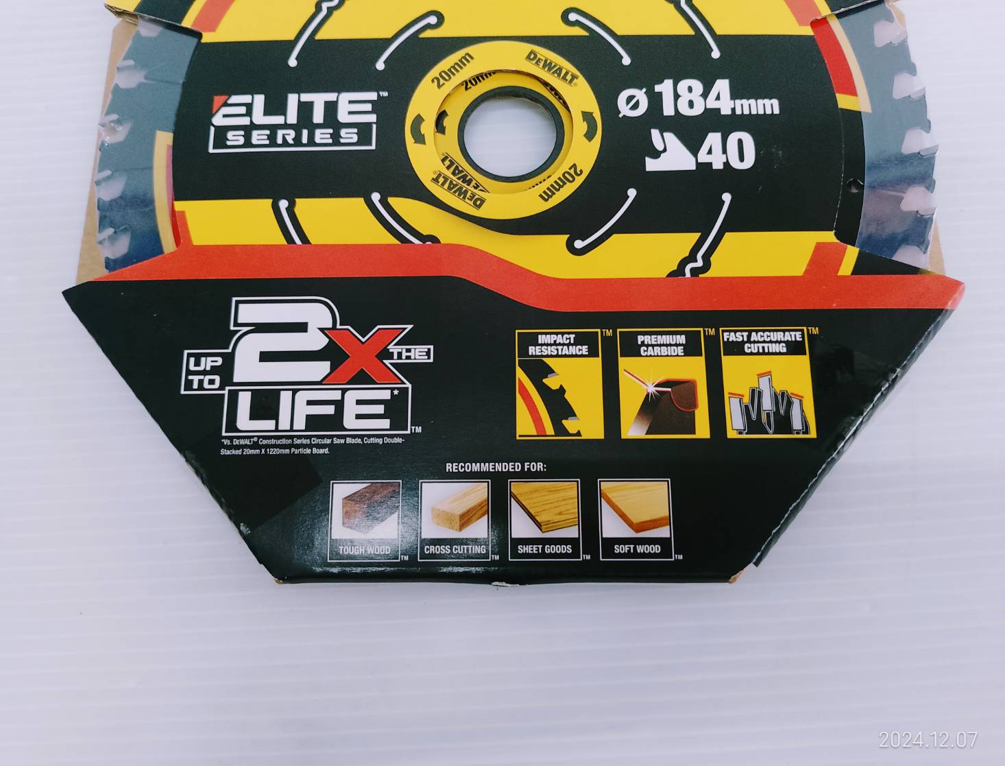 ใบเลื่อยวงเดือน7"X40T DEWALT DT90259