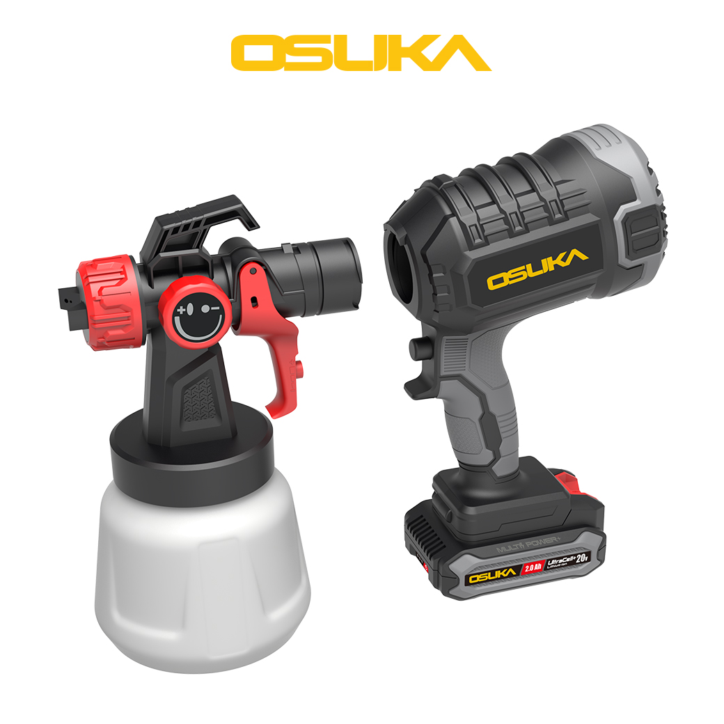 SET A : กาพ่นสีไร้สาย 20V OCSG776+แบต 20V 2.0Ah OCB-202 OSUKA