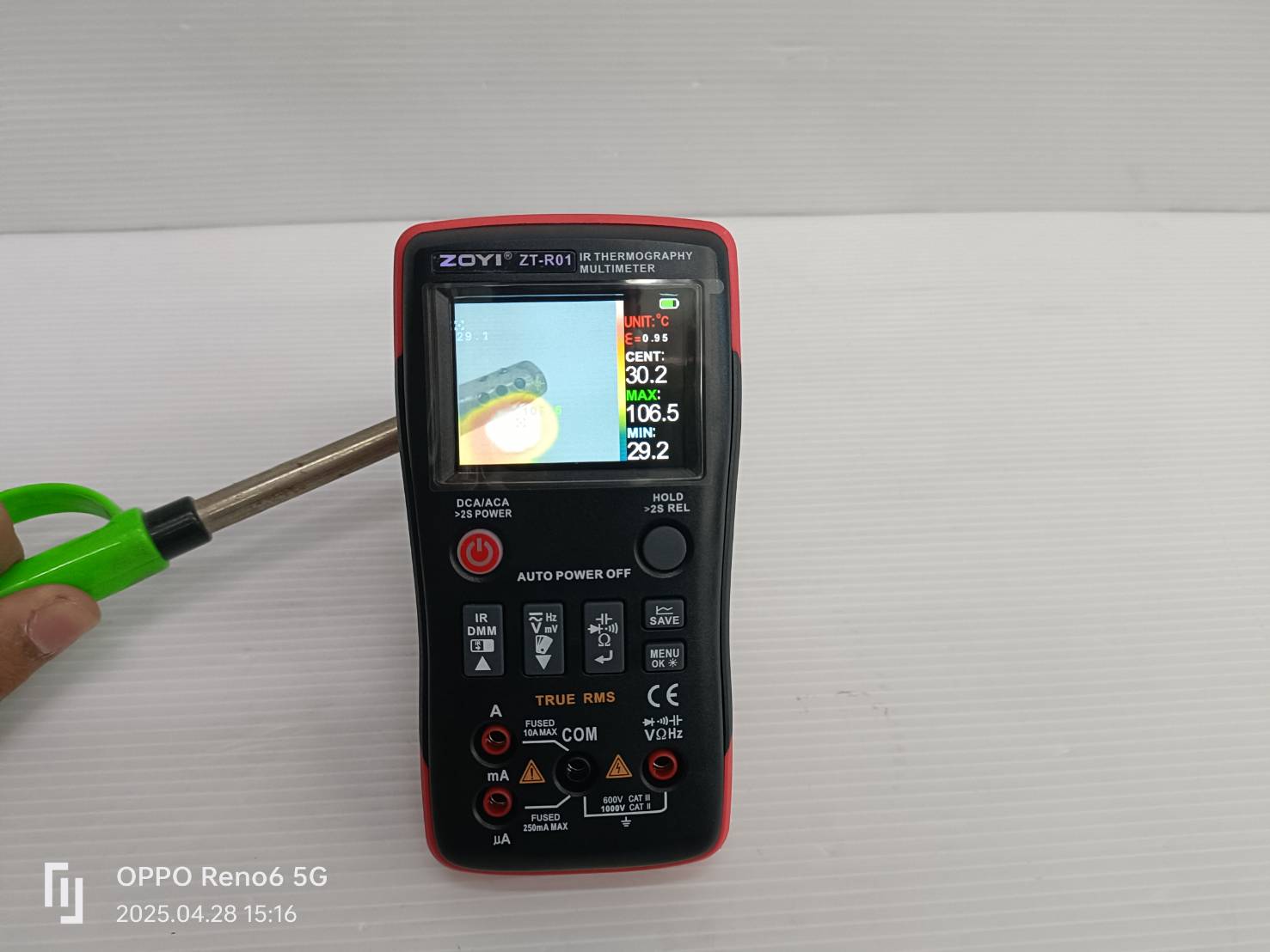 มัลติมิเตอร์+เทอร์โมมิเตอร์IR ZT-R01 ZOYI